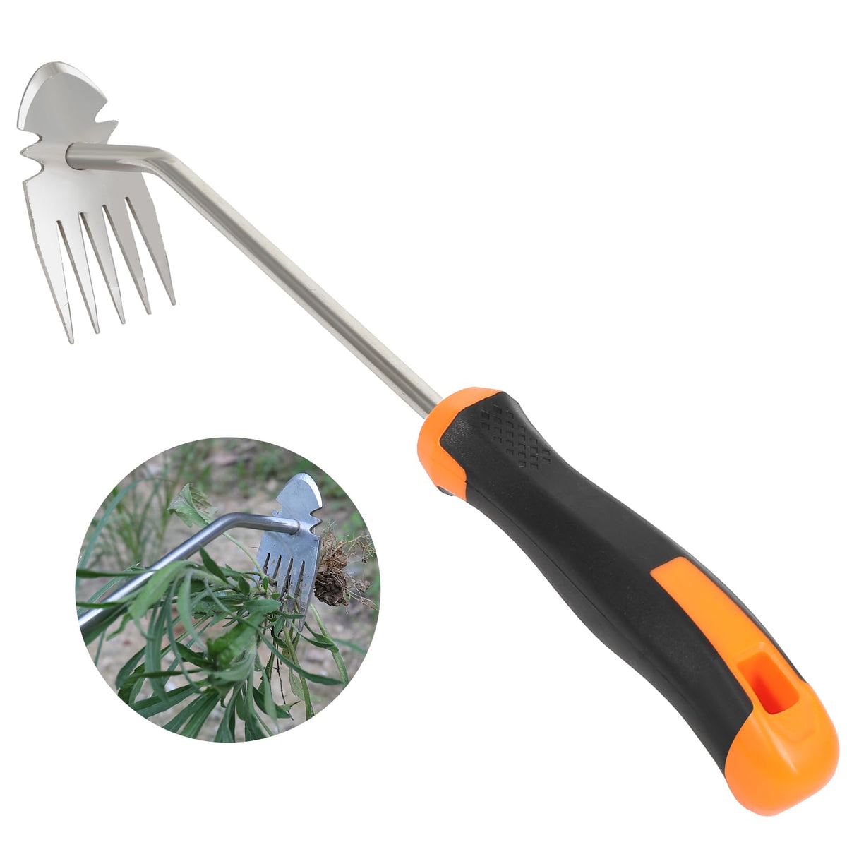 Weivone Weed Removal Tool with curved base for easy weed pulling.