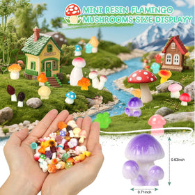 WEIZEW mini mushrooms with varied designs for crafts and displays
