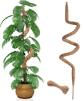 Wekuch 60-inch bendable moss pole for climbing plants improving air-root attachment and moisture retention.