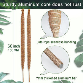 Aluminum core keeps the moss pole rigid and rust-free for lasting shape.