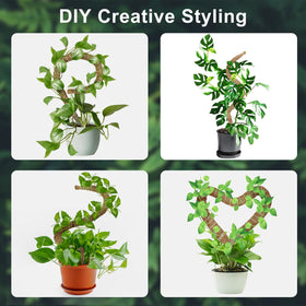 Bend the moss pole into heart, arch, or spiral for stylish plant display.