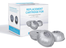 Welliboom hot tub cartridge pack shot shows Frog Ease compatibility and easy replacement for 600-gallon tubs.