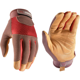 Wells Lamont ComfortHyde palm detail for flexible grip during gardening tasks.