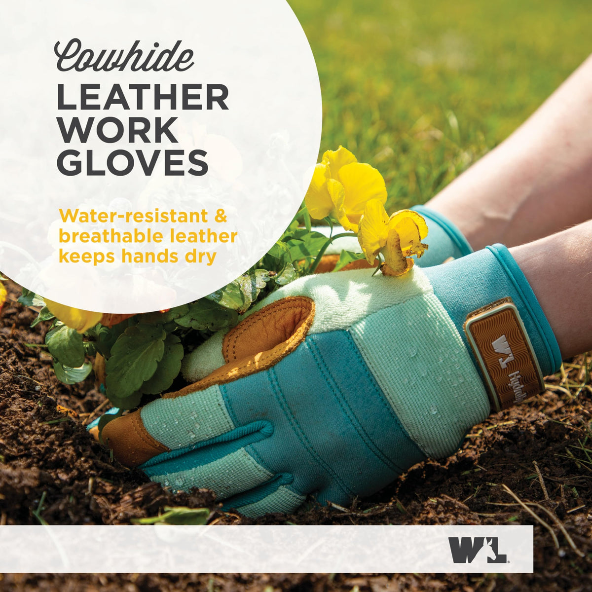Wells Lamont HydraHyde gloves back shows stretch spandex for flexible pruning.
