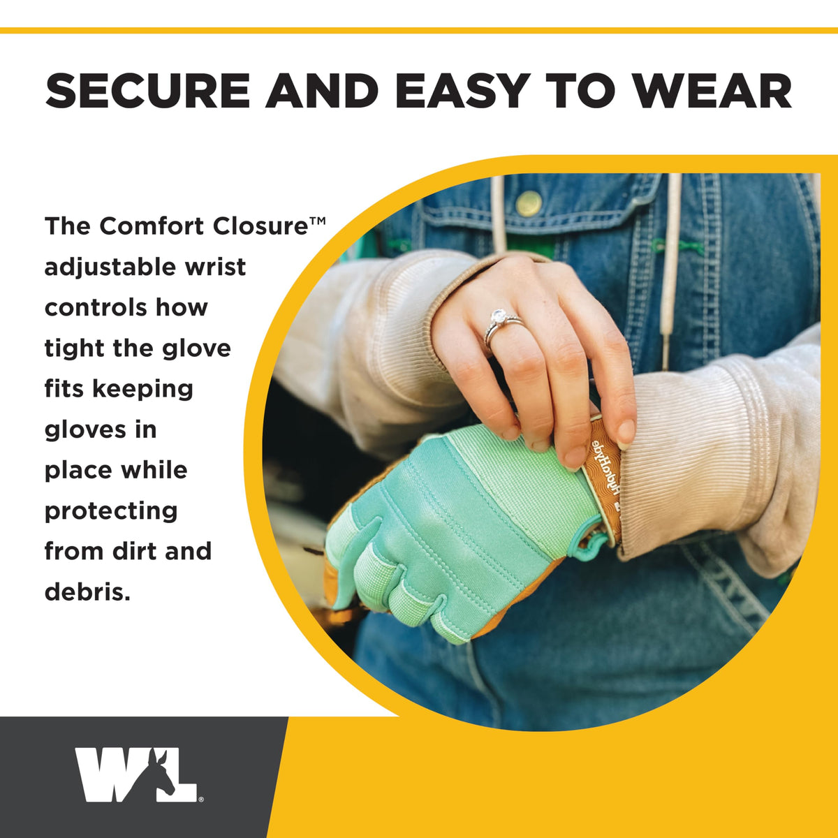 Wells Lamont HydraHyde padded palm adds comfort during long sessions.