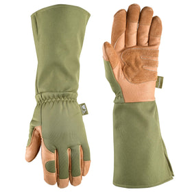 Wells Lamont Rosetender gloves palm detail showing puncture resistance for pruning