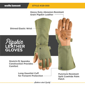 Wells Lamont Rosetender stretch-back gauntlet shields forearms