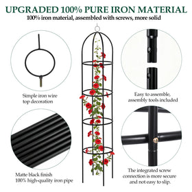 WellSign 4.9ft cylindrical tomato trellis keeps vines upright and organized.