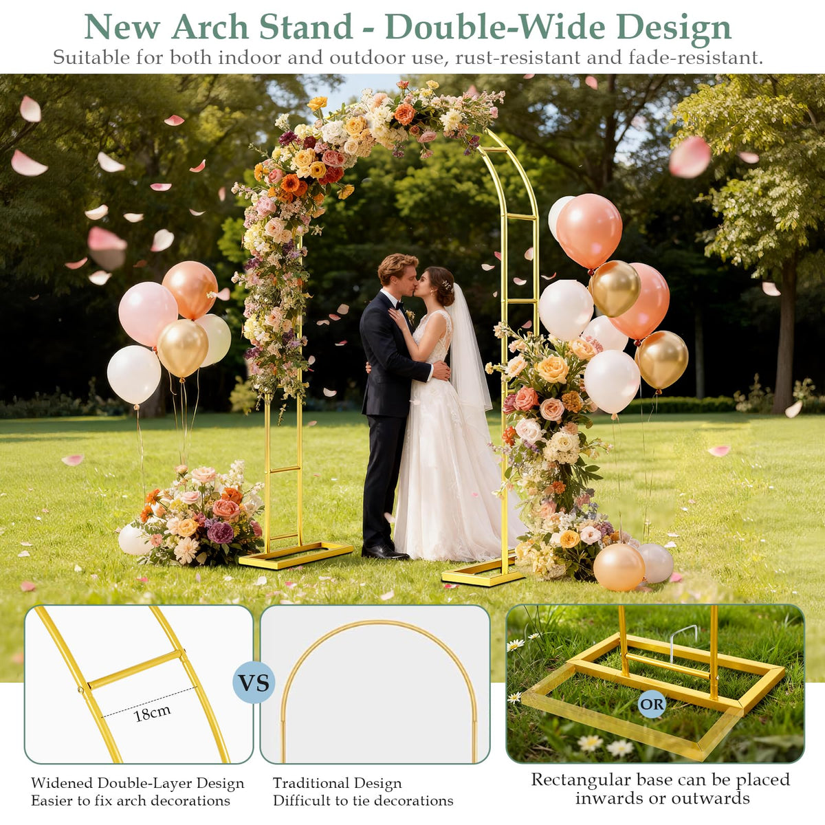 WellSign balloon arch kit includes all accessories for instant portable party decoration.