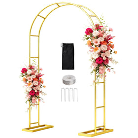 WellSign balloon arch stand 7.2ft by 4.3ft with base setup for quick party decor.