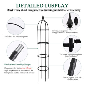 WellSign garden tower with twist ties for easy indoor plant training.