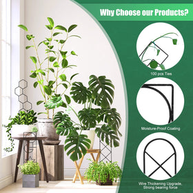WellSign Pattern B trellis adds decorative structure to potted ivy and flowers.