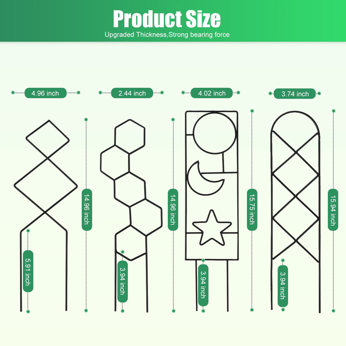WellSign Pattern C trellis helps sun-loving plants climb upward with style.