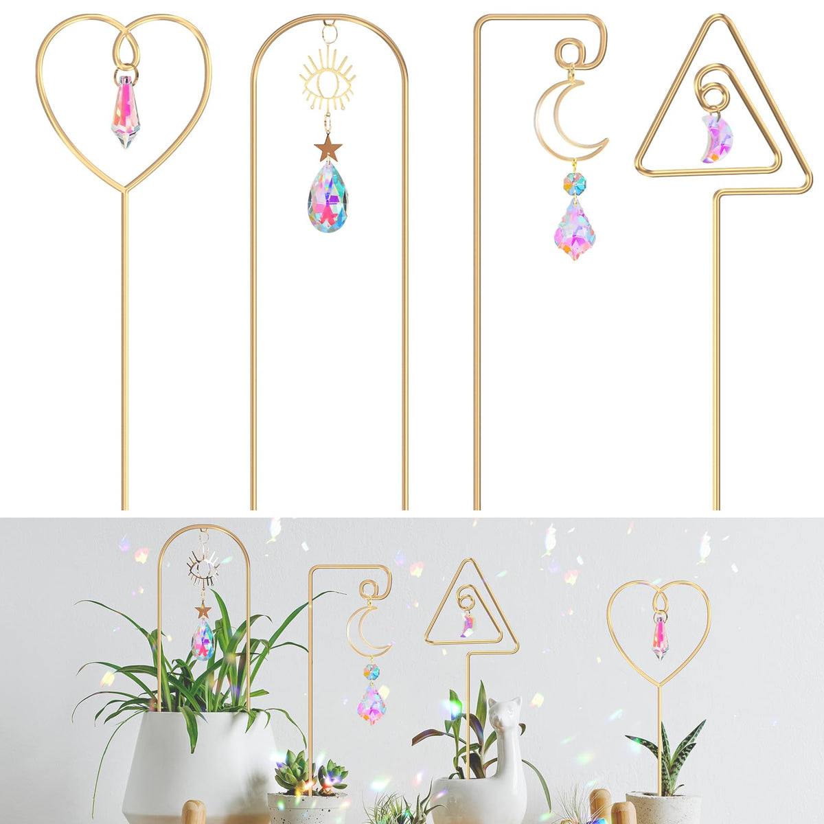 WellSign crystal sun catcher butterfly trellis adds shimmering indoor plant charm.