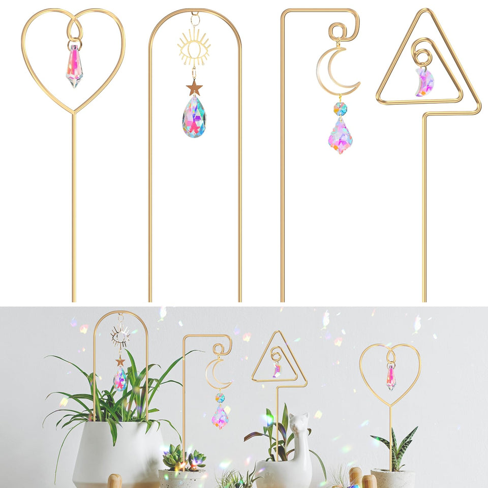 WellSign crystal sun catcher butterfly trellis adds shimmering indoor plant charm.