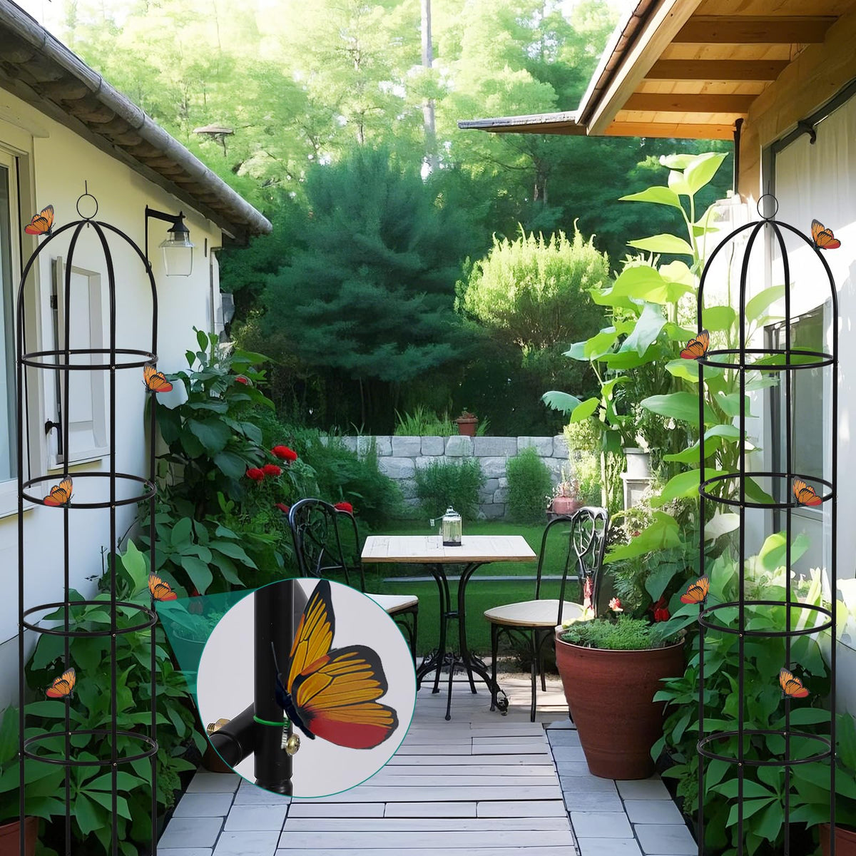 WellSign sturdy base design provides reliable stability for tall trellises.