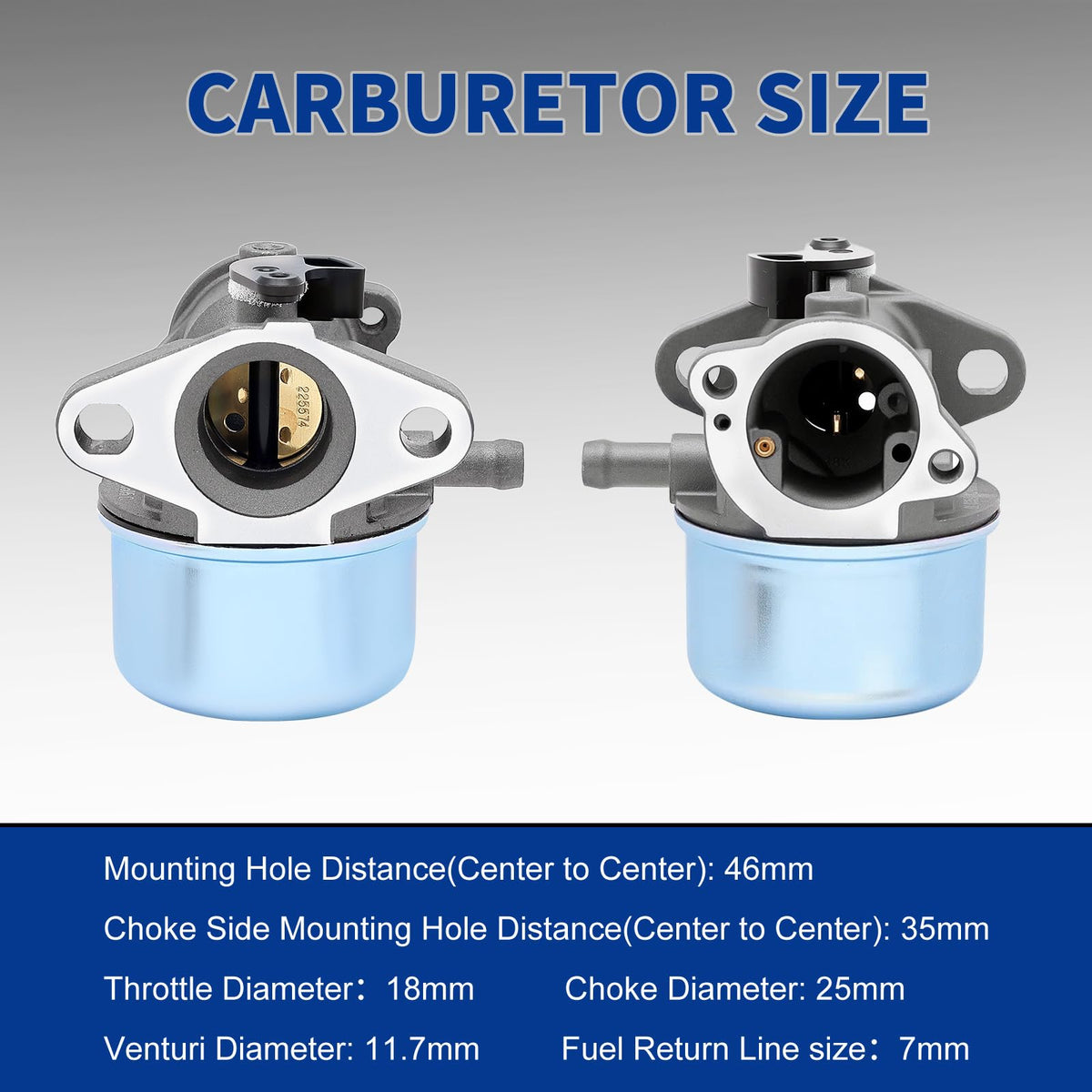 Wellsking 799868 carburetor packaging showing all components