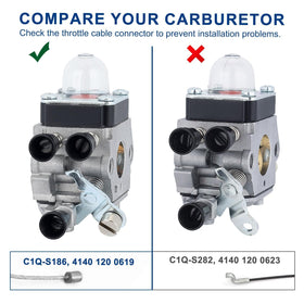 Wellsking FS55RC compatibility closeup confirms cross-reference to STIHL part numbers