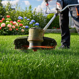 Wellsking line excels at cutting through heavy weeds for efficient yard work.
