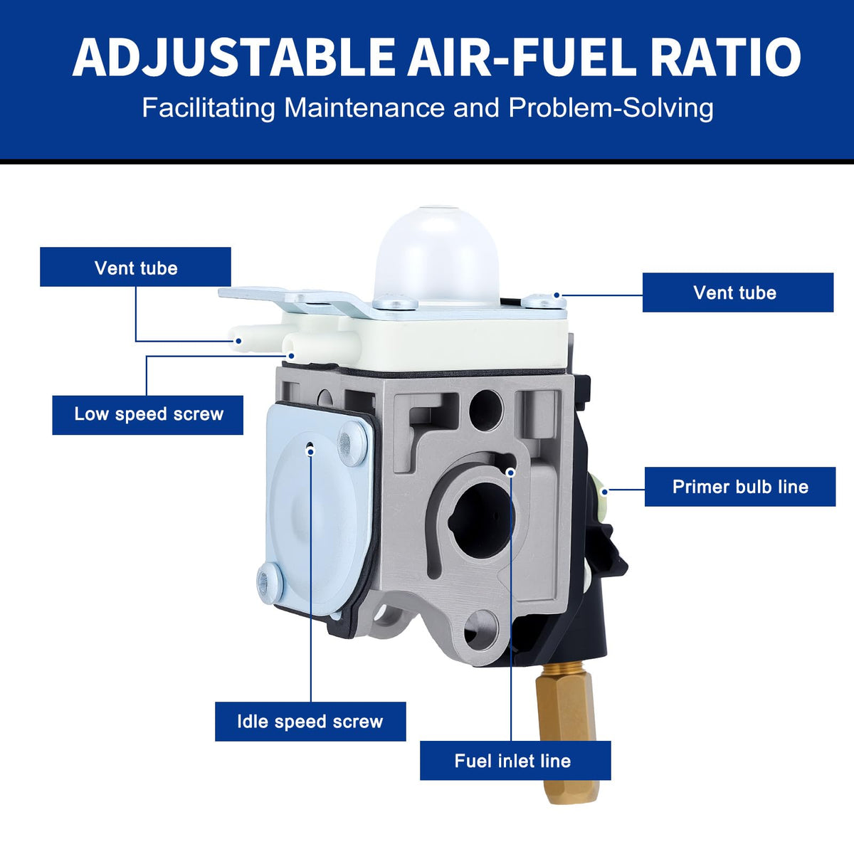 Wellsking RB-K84 carburetor compatibility with Echo SRM-265 series.