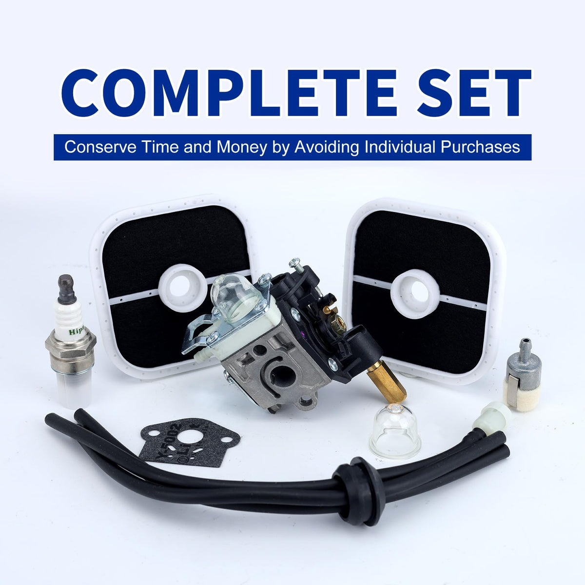 Wellsking RB-K84 carburetor showing OEM part numbers A021001201 and A02100380.