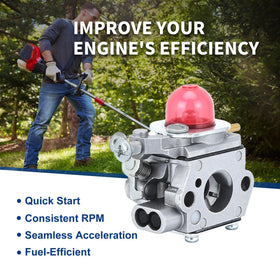 Wellsking TB32EC carburetor installed on weed eater for smoother starts