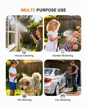 WELLUCK 10-pattern sprayer nozzle in action for versatile watering