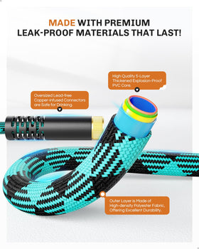 WELLUCK aluminum connectors on hose ensuring a tight, leak-free seal