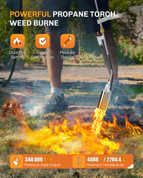 Welluck propane torch demonstrates self ignition for quick startup