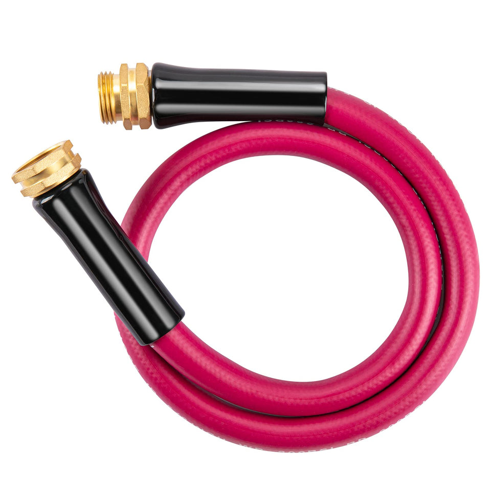 WELLUCK short garden hose coiled neatly for compact storage