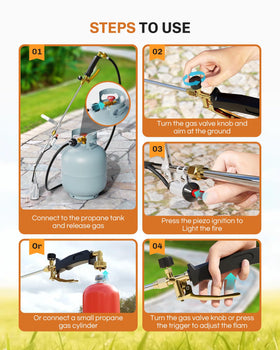 Welluck torch used for barbecue ignition and outdoor cooking