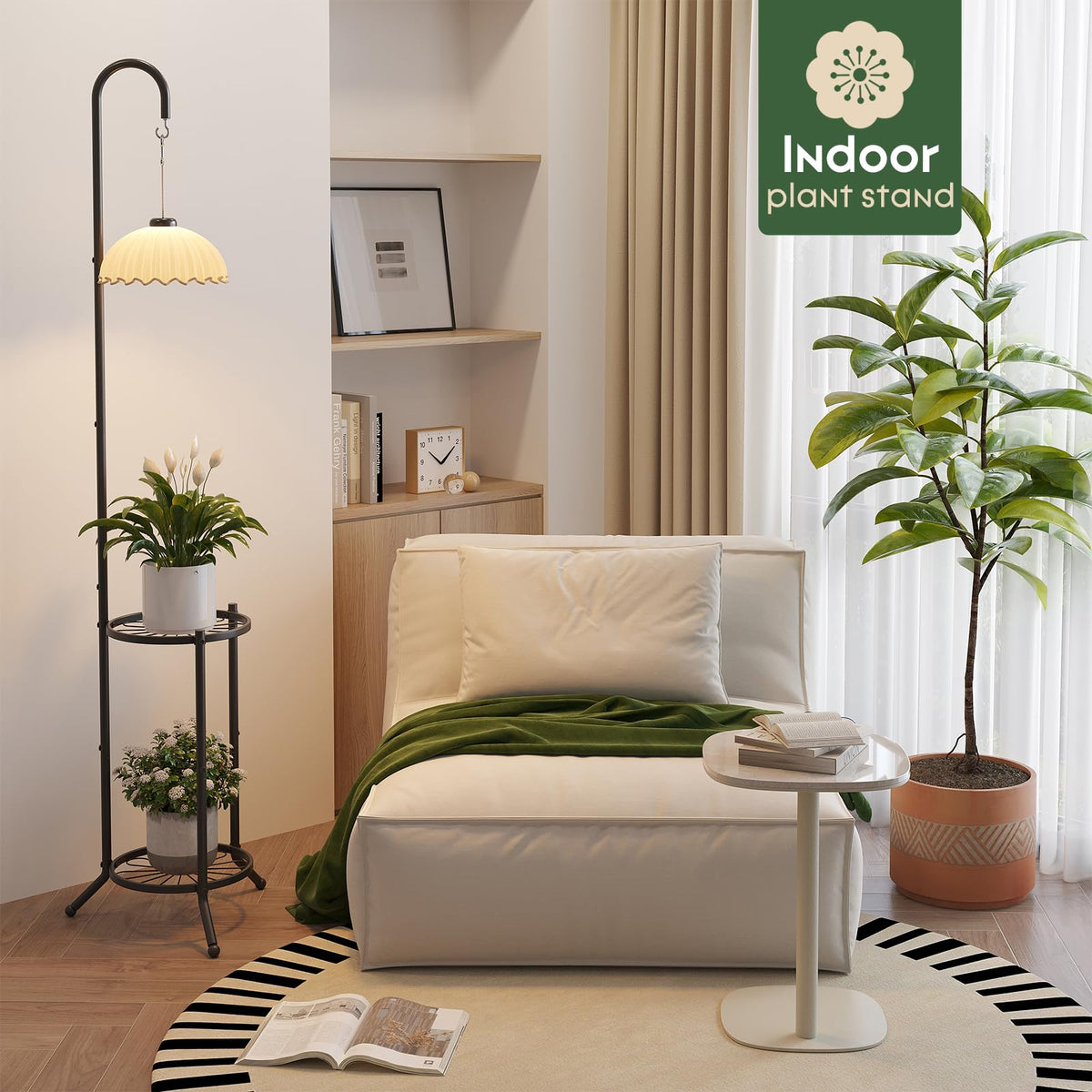 WELUKGUUD indoor-outdoor garden stand suits balconies and patios.