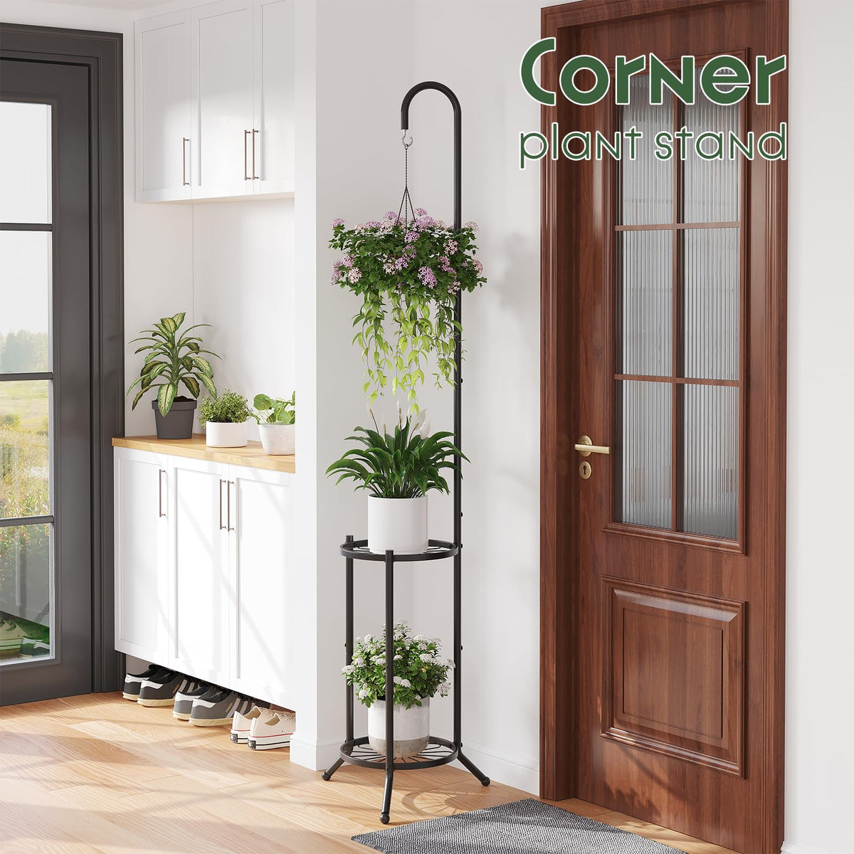 WELUKGUUD rust-proof finish keeps outdoor plants looking sharp.