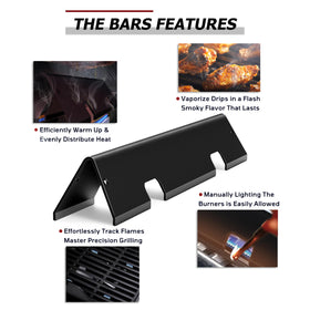 WEMEIKIT five-pack flavorizer bars for Weber Spirit grills ready to install