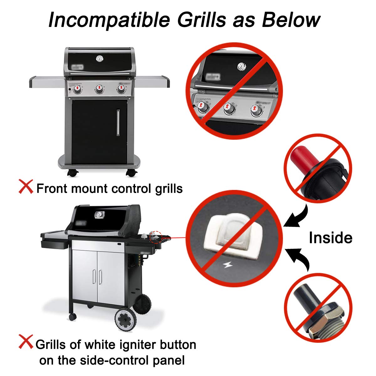WEMEIKIT side-control compatibility with Weber Genesis and Spirit grills