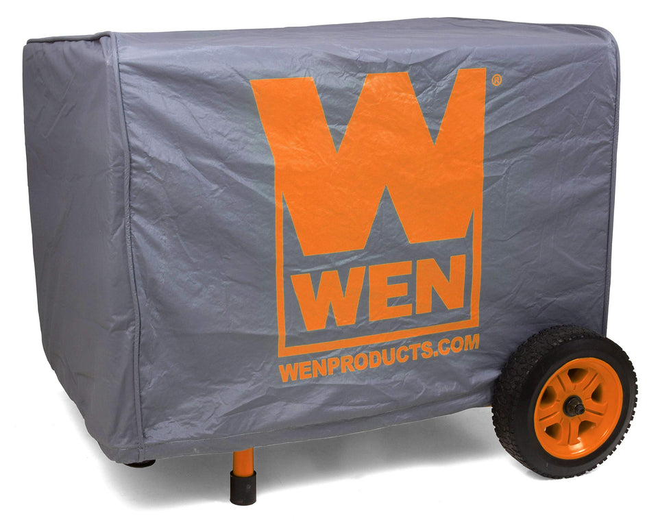 Front view of the WEN generator cover protecting from rain and sun