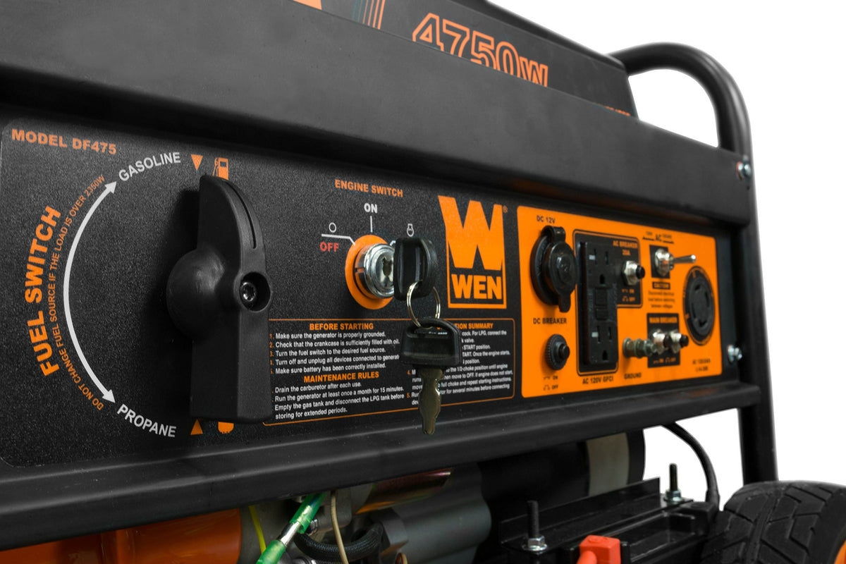 WEN DF475T two 120V GFCI outlets provide convenient surge protected power