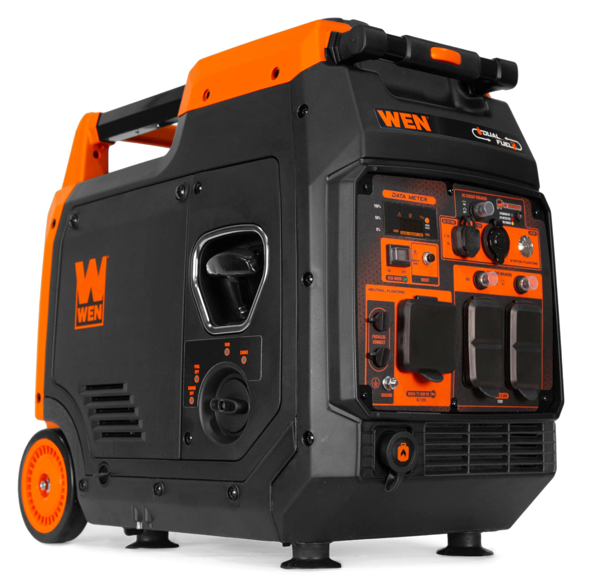 WEN DF480iX compact inverter generator front view for on-the-go power.