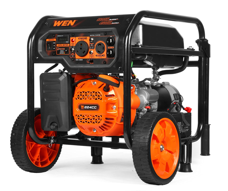 WEN GN5602X front view highlighting portable backup power ready for home and camp.