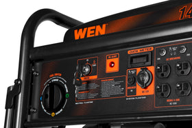 WEN TF1450 tri-fuel selection dial enables flexible fuel options.