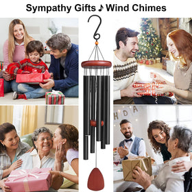 WENANA gift-ready packaging with black decor wind chime.