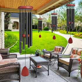WENANA wooden wind catcher detail highlights pine construction and adjustability.