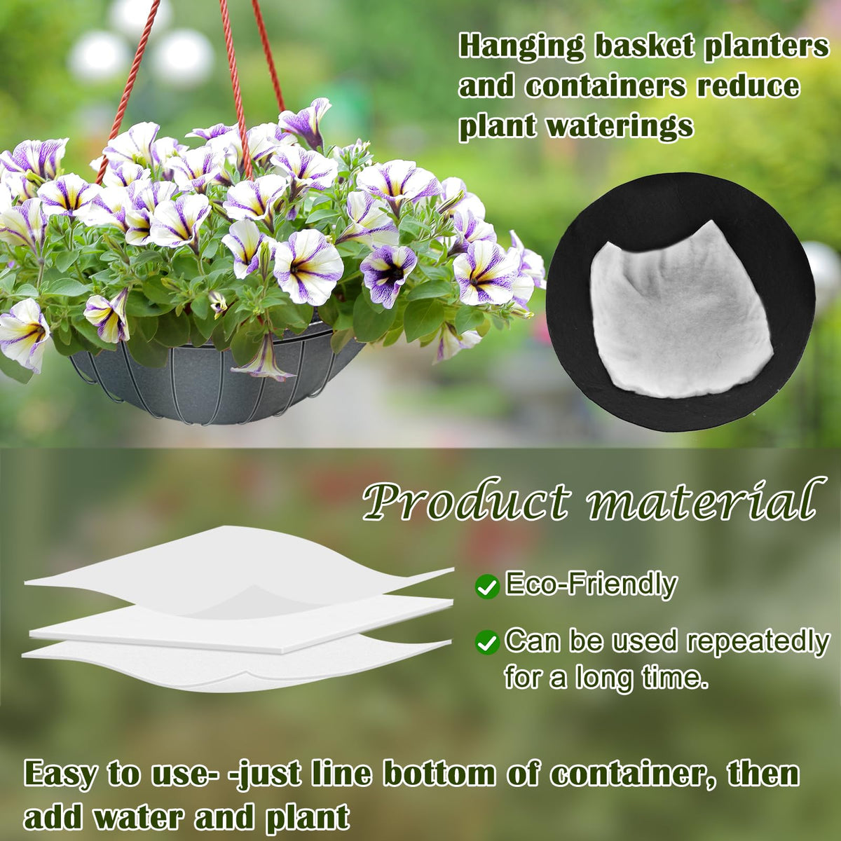 Wenfan 10x10 inch liner fits 10-inch or larger baskets.