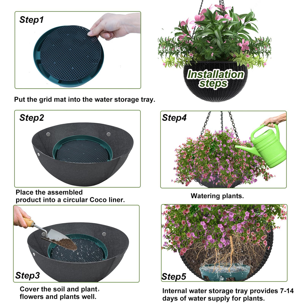 Wenfan pack of 10 set offers versatile sizes for different baskets and pots.