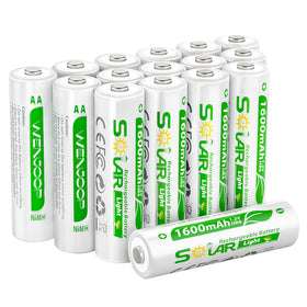 WENJOOP AA batteries pack front for outdoor lighting uptime
