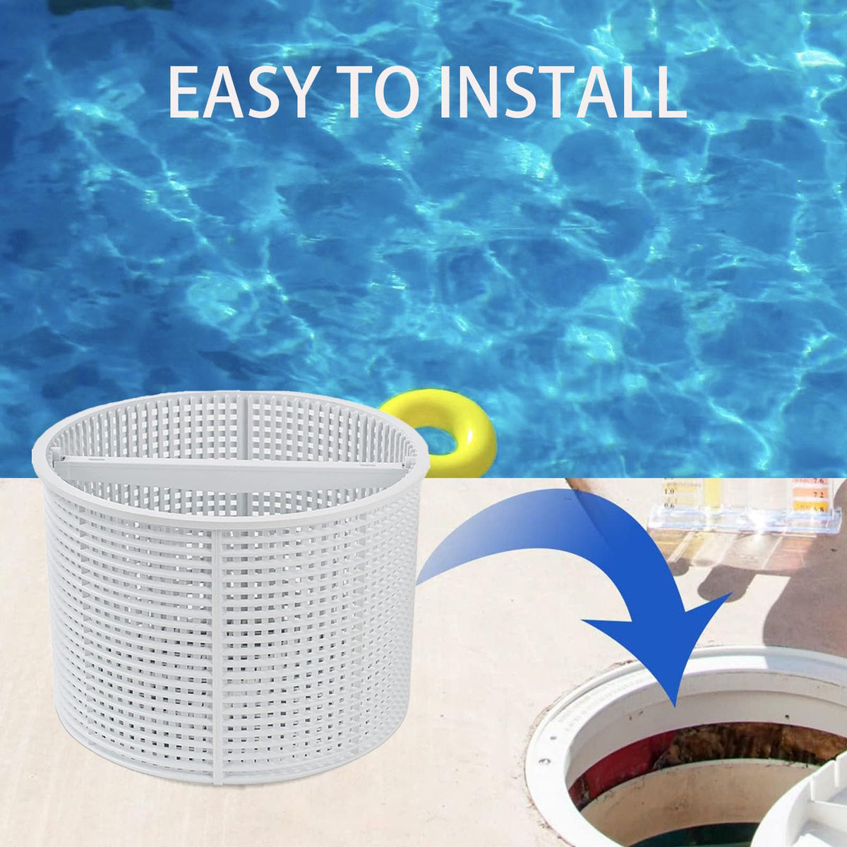 WENPENG skimmer basket for SPX1082CA and Aladdin B-152 in use