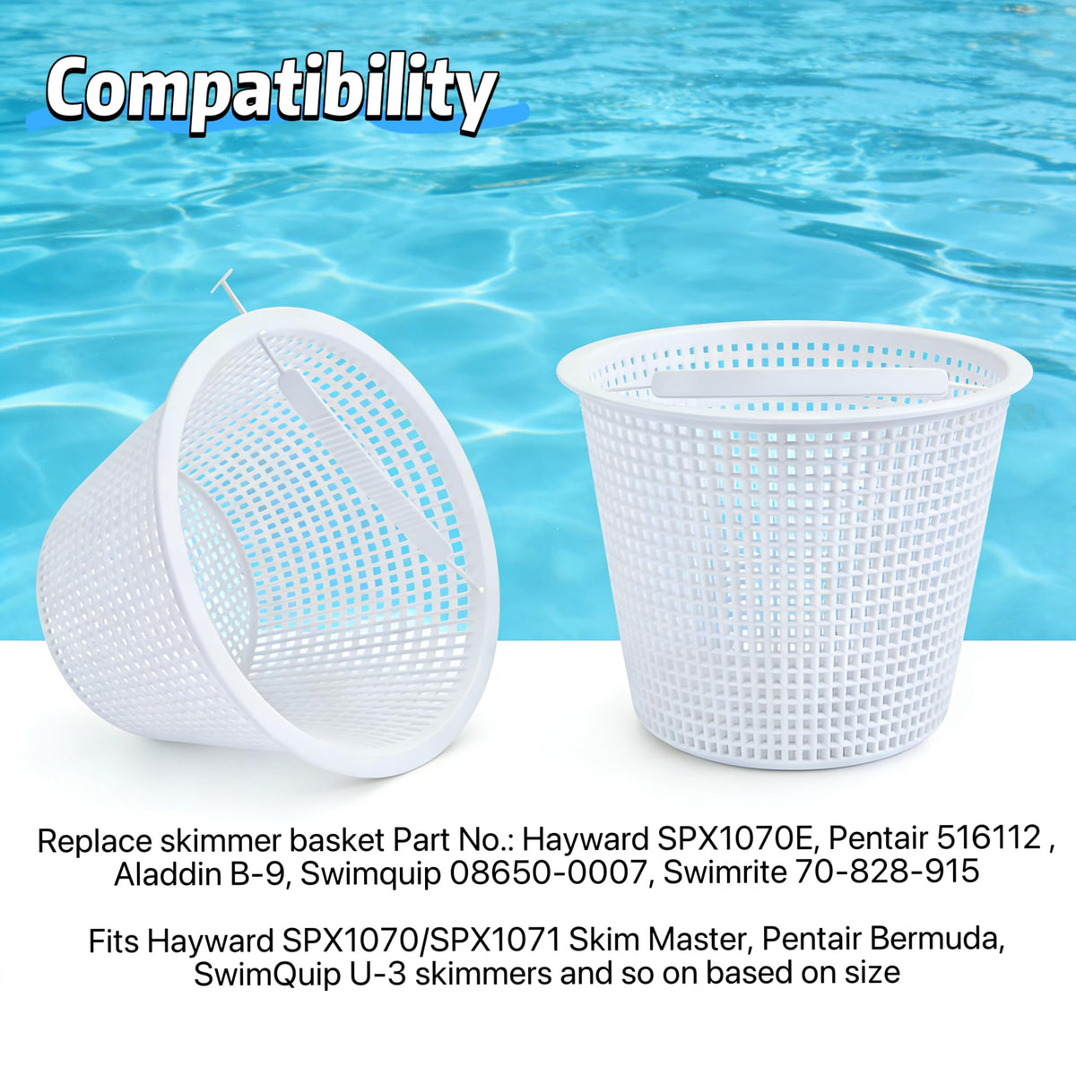 WENPENG SwimQuip U-3 compatible skimmer basket
