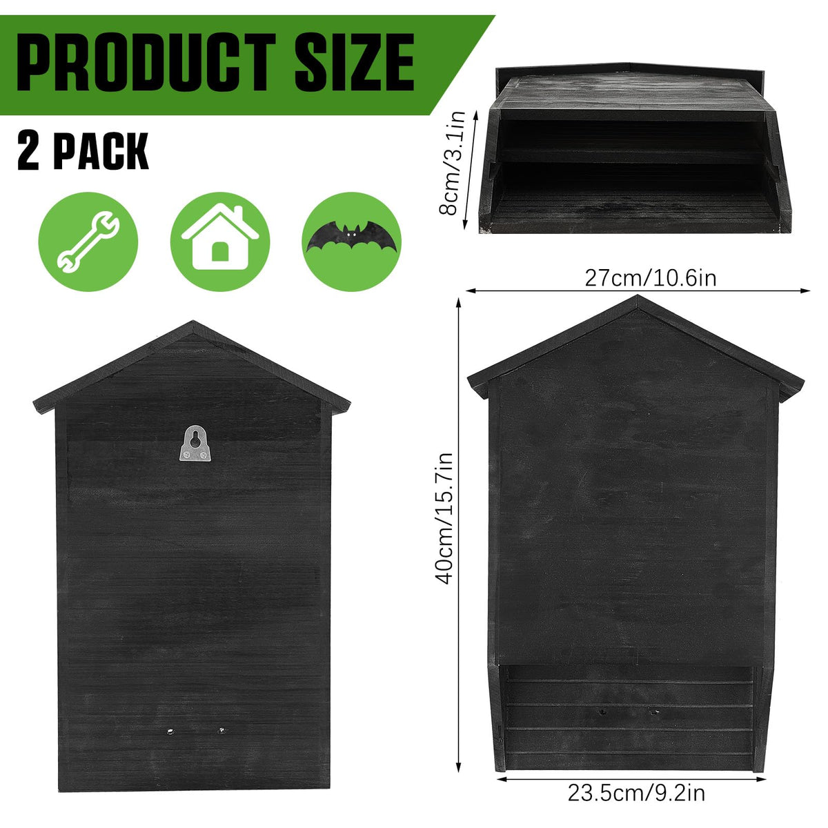 Wenqik cedar weatherproof material for durable outdoor bat shelter