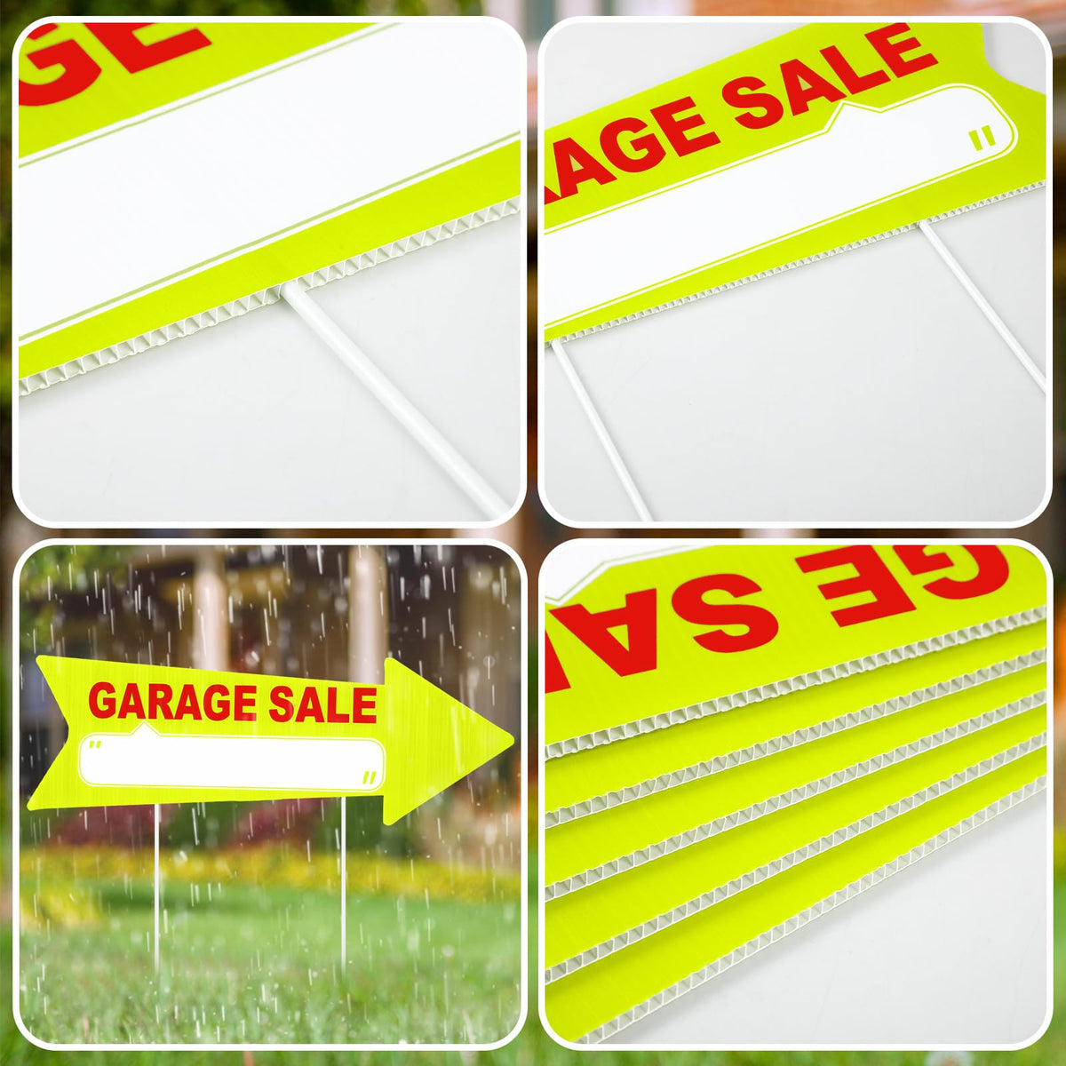Wenqik durable signs with metal stakes endure outdoor use and weather.