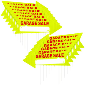Wenqik garage sale signs with double-sided neon arrows guide buyers from multiple angles.